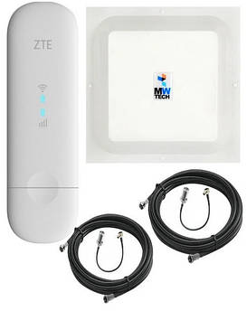 Комплект 4G USB Wi-Fi роутер ZTE MF79 U + Антенна MIMO 2x17 dBi  + 10 м кабеля с переходниками