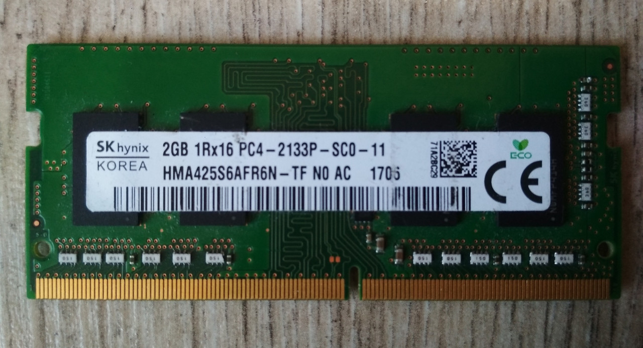 Для ноутбука 2 GB DDR4-2133P Hynix PC4-17000S 1Rx16 RAM Оперативна пам'ять ДДР4