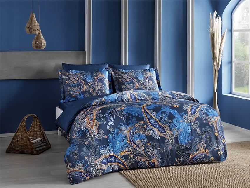 Постільна Білизна TAC Digital Satin Marisol Blue, фото 1