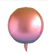 Фольгированный шар сфера градиент розовое золото-фиолетовый 22 "Китай