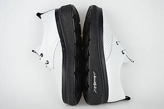 Сліпони перфоровані на платформі Evromoda 195500 36 Білі шкіра, фото 5