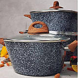 Каструля казан із гранітним антипригарним покриттям 2.8 л 20 см Edenberg EB-3961 Індукційний казан товсте дно, фото 7