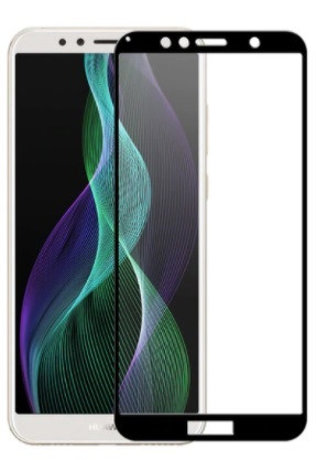 Скло захисне для Huawei Honor 7A | Enjoy 8e | Y6 2018 | Y6 Prime (0,3мм, 5D, чорне) Full Glue, фото 1
