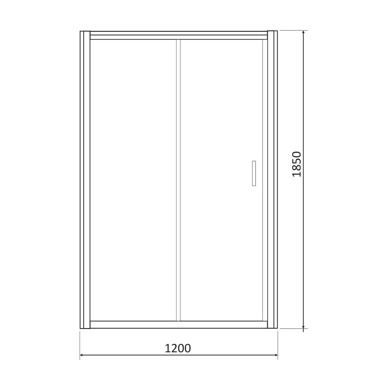 Дверь для душевой ниши ROZZY JENORI стеклянная 185x120см хром 77321 120RZ080 - фото 2 - id-p1370252901