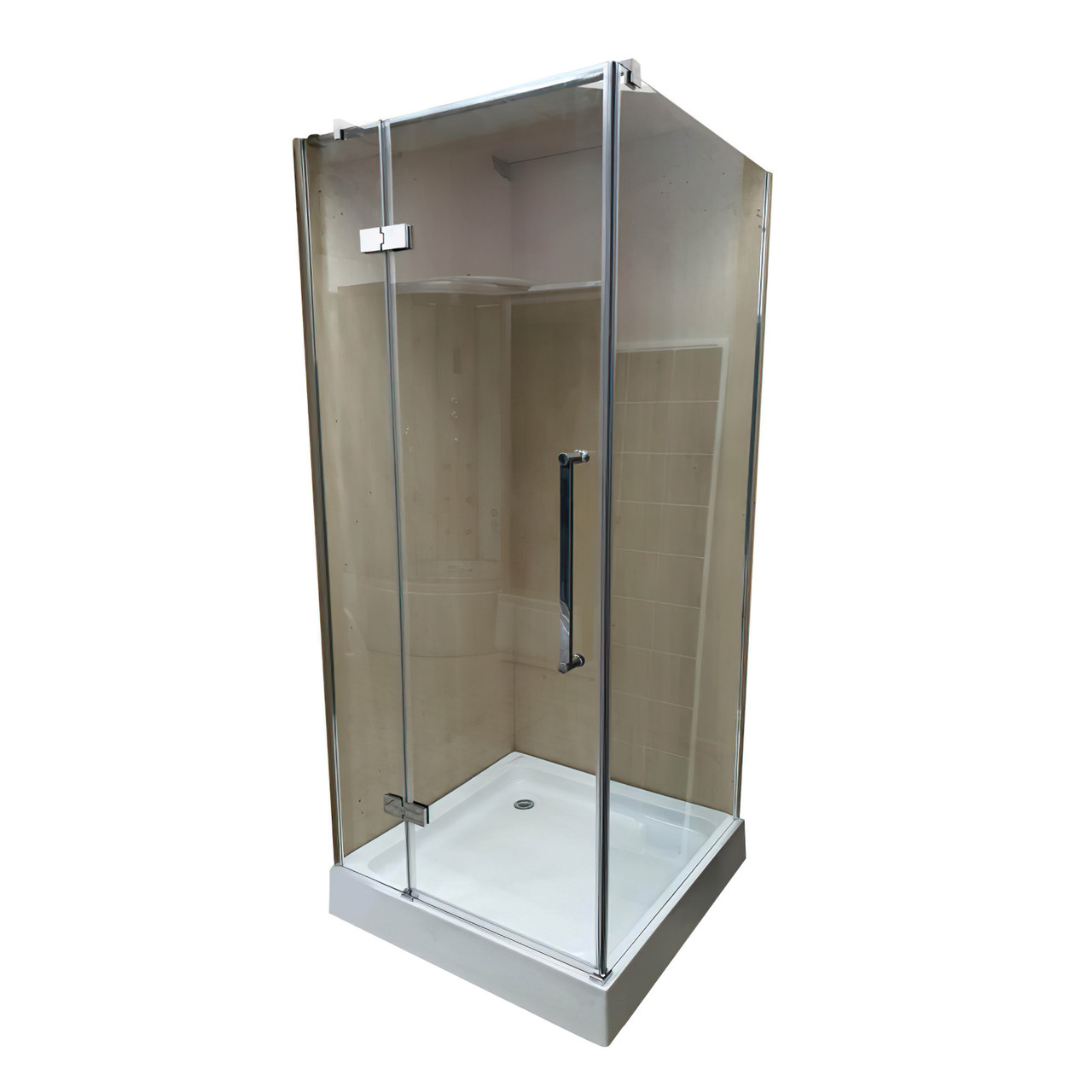 Душова кабіна Atlantis JL-138 90х90х204 з піддоном прозоре скло