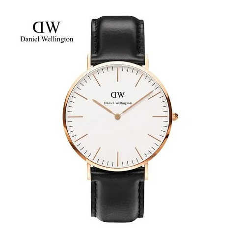 Стильні джинси Daniel Wellington / Чоловічі годинники Чорний (KG-1840)