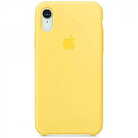 Чехол Silicone Case для iPhone XR Yellow (силиконовый чехол желтый силикон кейс на айфон Хр 10р)