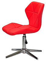 Стілець Torino Modern Base червоний 1007 шкірозамінник на хромованій базі на стопках, фото 3