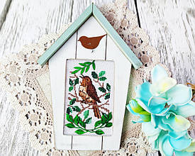 Картина вишита хрестом "Шпаківня"