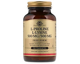 Пролін Лізин Солгар Solgar L-Proline L-Lysine 500 mg/500 mg 90 таб, фото 5