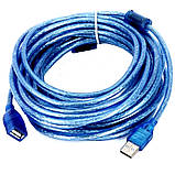 USB-кабель подовжувач AМ-АF 1.5 метра з феритовим кільцем Юсб, фото 9