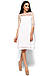 Жіноче вечірнє плаття-трапеція, біле, фото 3