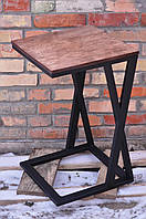 Придивний столик, приставний стіл із металу Стильний стіл Лофт, комп'ютерний стіл