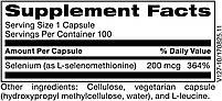 Klaire Labs Seleno Met — 200 mcg / Селенометіонін 200 мкг 100 капс BX619, фото 3
