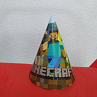 Набір ковпаків святкових зелений принт Minecraft Майнкрафт 15см