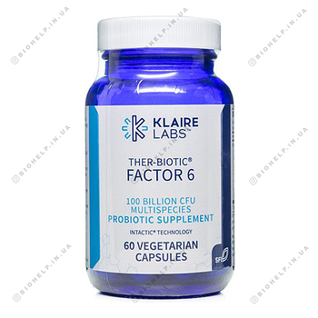 Klaire labs THER-BIOTIC FACTOR 6/Зеа-Біотик Фактор-6, Ther-Biotic Factor-6, Klaire Labs, 60 вегетаріанських.