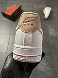 Жіночі кросівки Nike Air Force 1 '07 Lx White/Beige, білі шкіряні кросівки найк аір форс 1 '07 лов аїр, фото 6