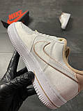 Жіночі кросівки Nike Air Force 1 '07 Lx White/Beige, білі шкіряні кросівки найк аір форс 1 '07 лов аїр, фото 4