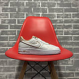 Жіночі кросівки Nike Air Force 1 '07 Lx White/Beige, білі шкіряні кросівки найк аір форс 1 '07 лов аїр, фото 7