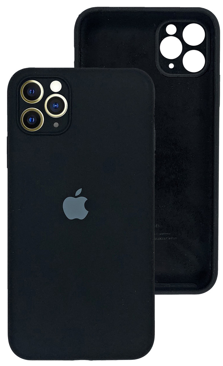 Чохол Silicone case Full Camera Protective для IPhone 12 Pro Black чорний