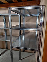 Стелажі під потрібний Вам розмір, металеві розбірні на болтовому з'єднанні 1500*700*300, 3 полиці сталь