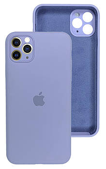Чохол Silicone case Full Camera Protective для IPhone 12 Pro max Lilac блакитний