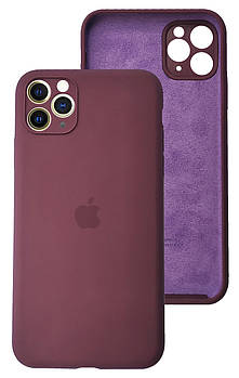 Чохол Silicone case Full Camera Protective для IPhone 12 Pro max Marsala марсала