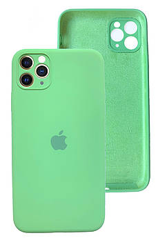 Чохол Silicone case Full Camera Protective для IPhone 12 Pro max Mint м'ятний