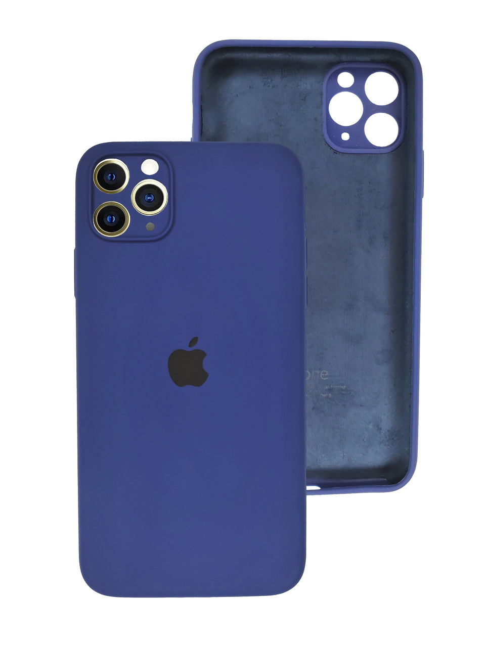 Чохол Silicone case Full Camera Protective для IPhone 12 Pro Navy blue синій