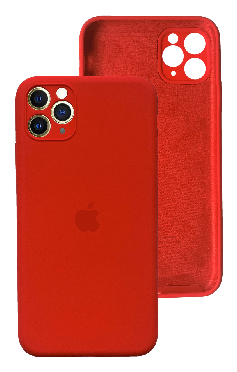 Чохол Silicone case Full Camera Protective для IPhone 12 Pro Red кран
