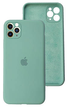 Чохол Silicone case Full Camera Protective для IPhone 12 Pro max Spearmint м'ятний