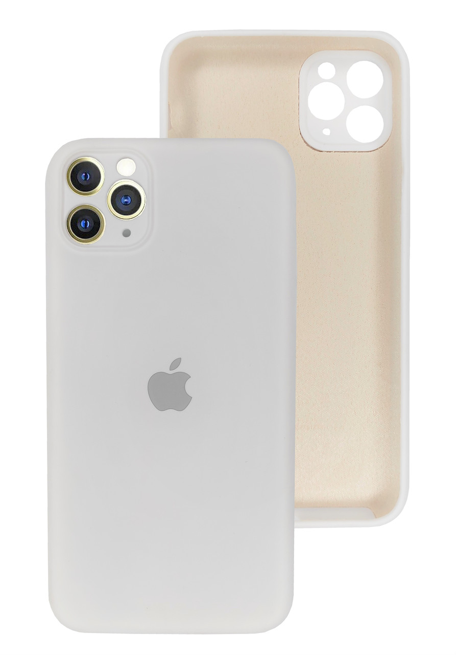 Чохол Silicone case Full Camera Protective для IPhone 12 Pro White білий