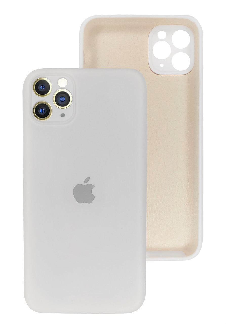 Чохол Silicone case Full Camera Protective для IPhone 11 Pro White білий