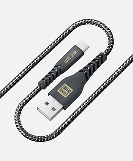 Кабель Luxe Cube USB to TYPE - C Kevlar 2.4 A \ 1,2 м чорний