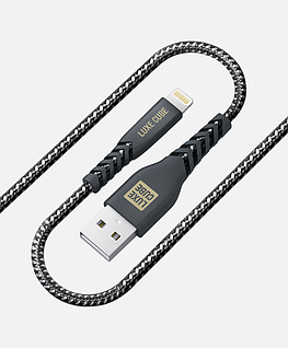 Кабель Luxe Cube USB to Lightning Kevlar 2.4 A \ 1,2 м чорний