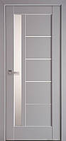 Межкомнатные двери Новый стиль Грета со стеклом сатин серая пастель ПП Premium