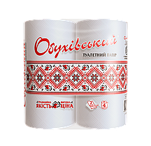 Туалетний папір двошарова Обухівський туалетний папір целюлоза 4 рулону