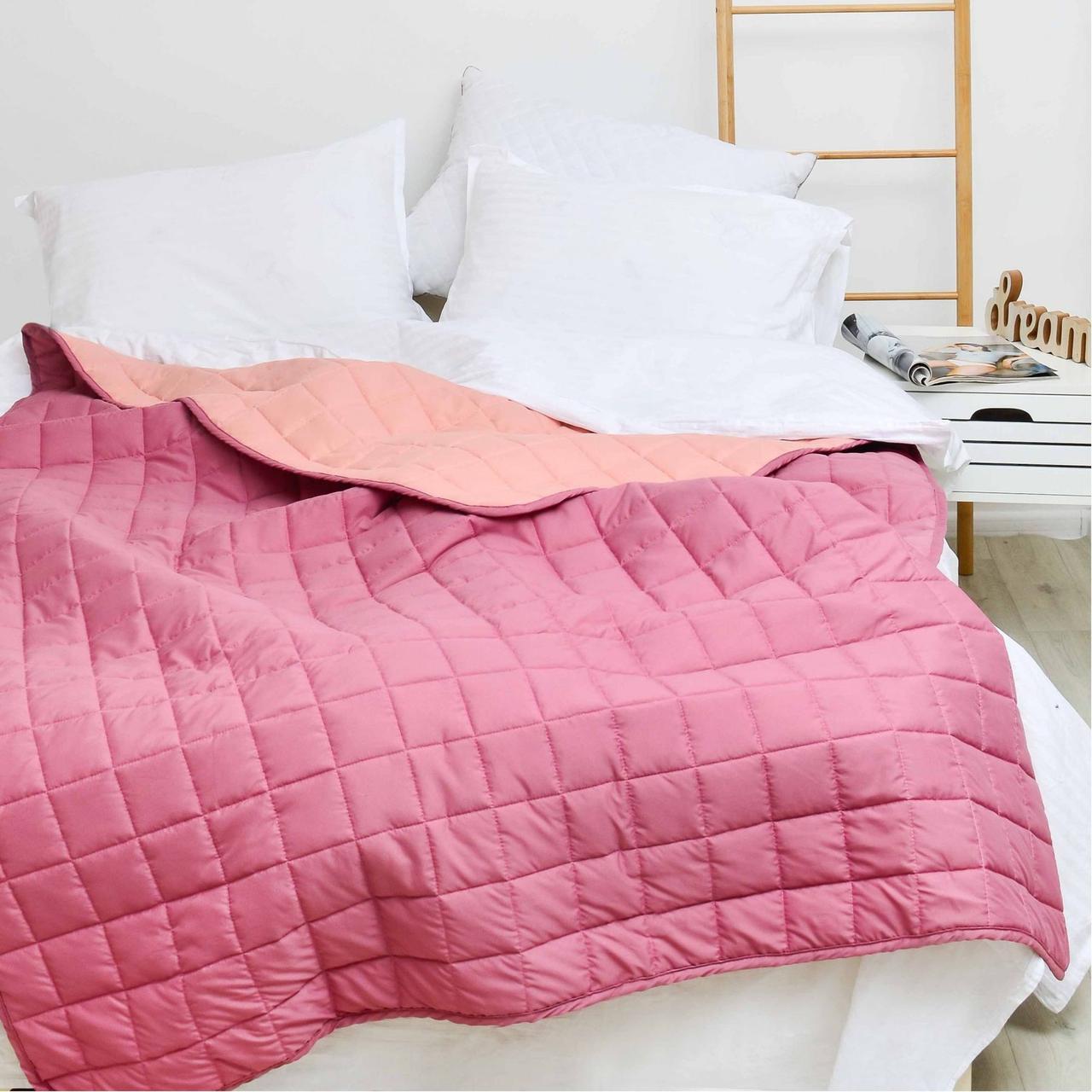 Покривало Viluta Дует стьобане двостороннє Коралова троянда 210*220, фото 1