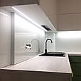 Білий глянсовий фартух зі скла на стіну кухні, фото 5