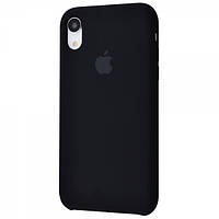 Чехол Silicone Case для iPhone XR Black (силиконовый чехол черный силикон кейс на айфон Хр 10р)