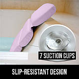 Ортопедична подушка для ванної The Original GORILLA GRIP (TM), Luxury 3-Panel на присосках, рожева, фото 4