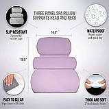 Ортопедична подушка для ванної The Original GORILLA GRIP (TM), Luxury 3-Panel на присосках, рожева, фото 3