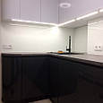Білий глянсовий фартух зі скла на стіну кухні, фото 3