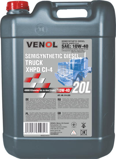 Моторное Масло Venol Semisynt Truck 10w 40 XHPD 20л — Купить Недорого ...
