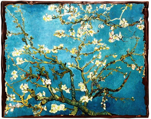 Картина на дереві Квітучі гілки мигдалю (Ван Гог)
