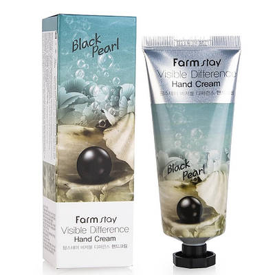 Крем для рук із чорними перлами  FarmStay Visible Difference Black Pearl Hand Cream 100 g