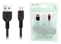 Кабель microUSB Hoco X13 Easy Charge 1м (2.4A) черный