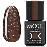 Moon Full Гель-лак для ногтей Color Gel Polish №322 (темно-бежевый, разноцветный глиттер)