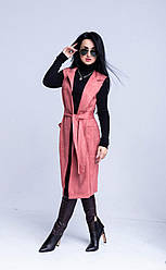 Жилет молодіжний пудровий кольорі без рукава розміри 44,46,48,50