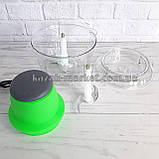 Електричний кухонний блендер подрібнювач Блискавка з двоярусним лезом і чашею 300 Вт, фото 3